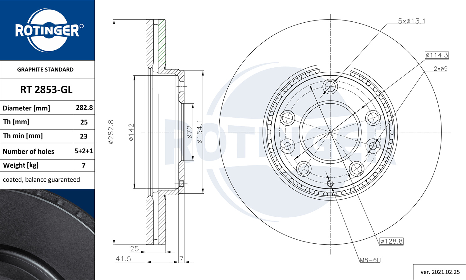 ROTINGER 260 003 RT 2853-GL - Alkatrész